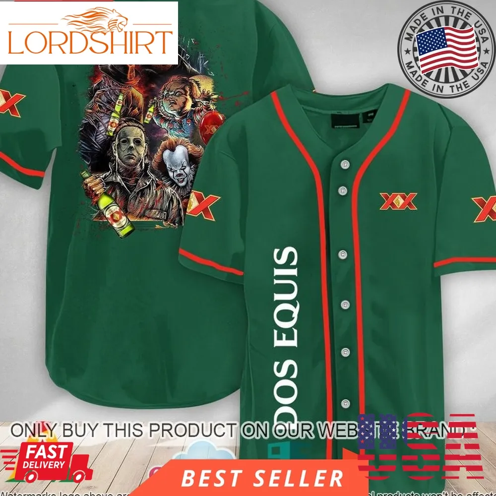 Halloween Horror Characters Dos Equis Baseball Jersey