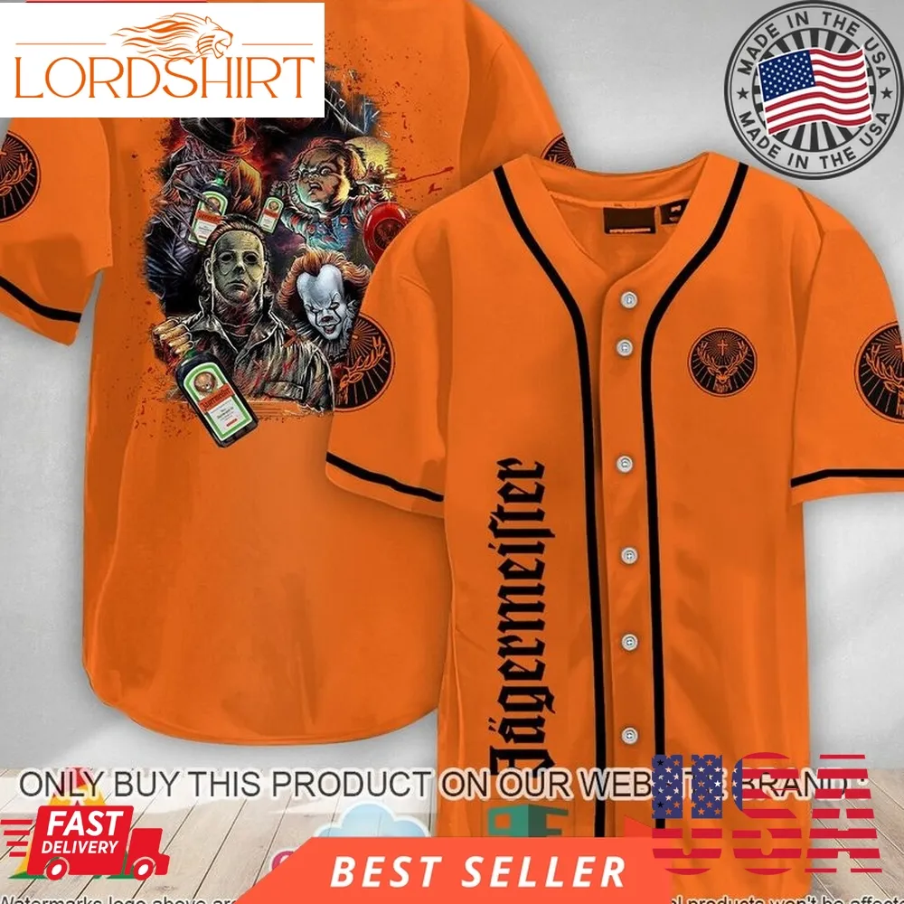 Halloween Horror Characters Jagermeister Baseball Jersey