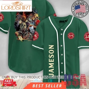 Halloween Horror Characters Jameson Whisky Baseball Jersey