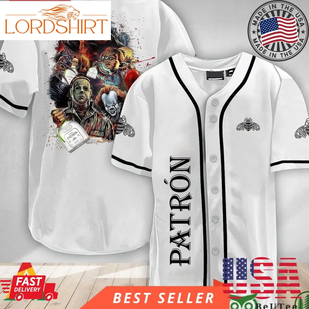 Halloween Horror Characters Tequila Patron Baseball Jersey