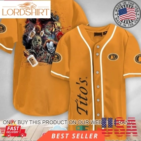 Halloween Horror Characters Tito's Vodka Baseball Jersey