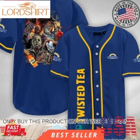 Halloween Horror Characters Twisted Tea Baseball Jersey