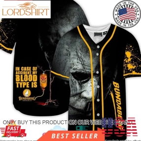 Halloween Horror Michael Myers Bundaberg Rum Baseball Jersey