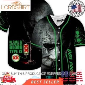 Halloween Horror Michael Myers Dos Equis Baseball Jersey