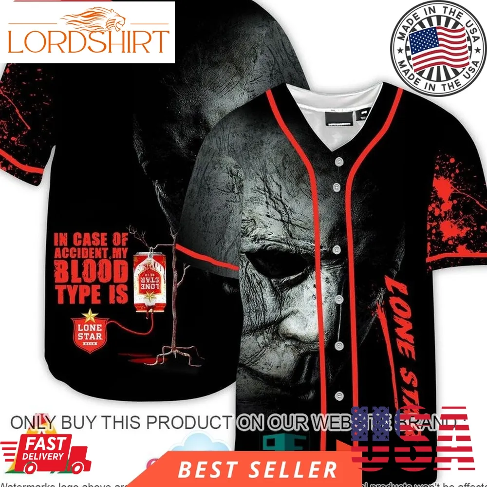 Halloween Horror Michael Myers Lone Star Baseball Jersey