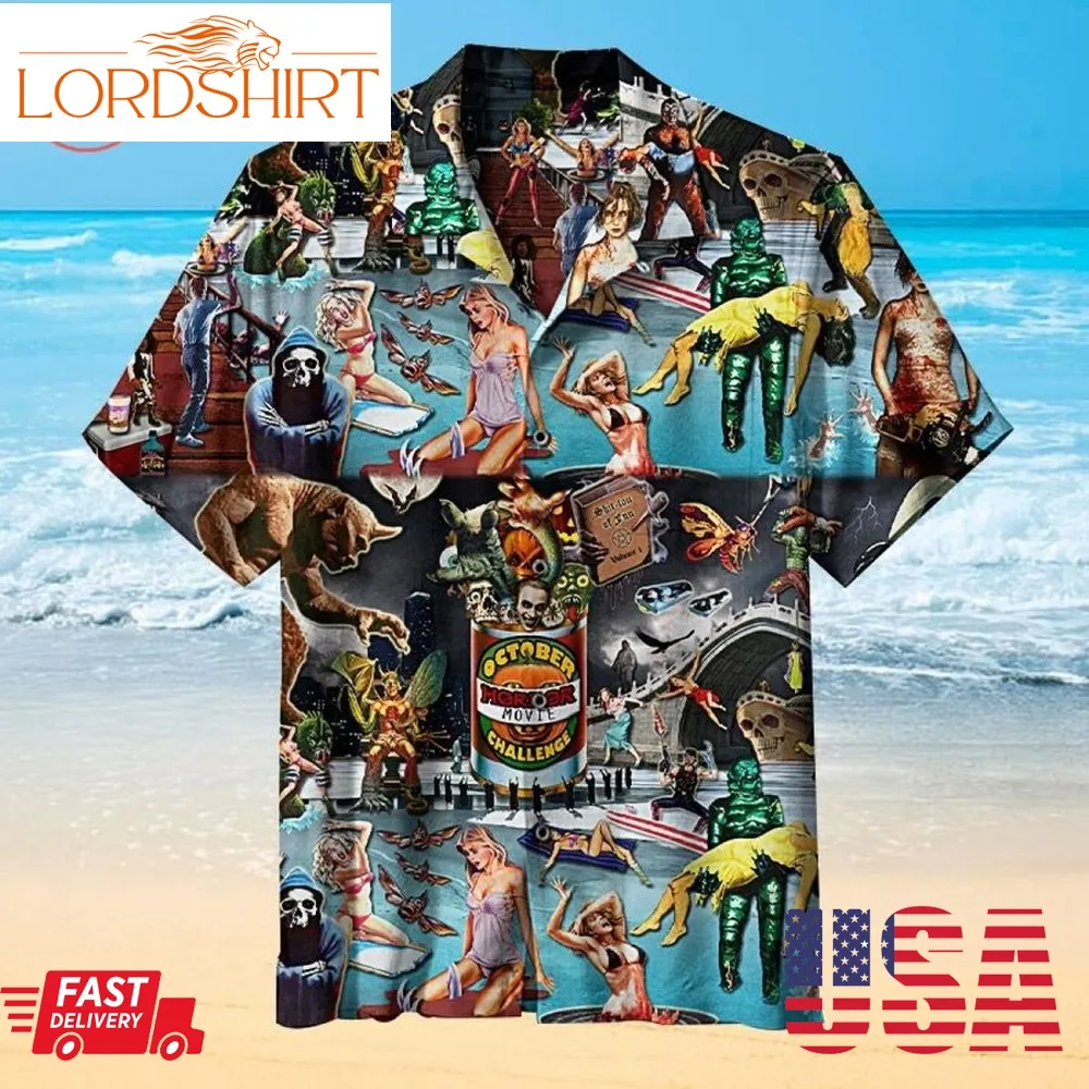 Halloween Horror Movie Hawaiian Shirt