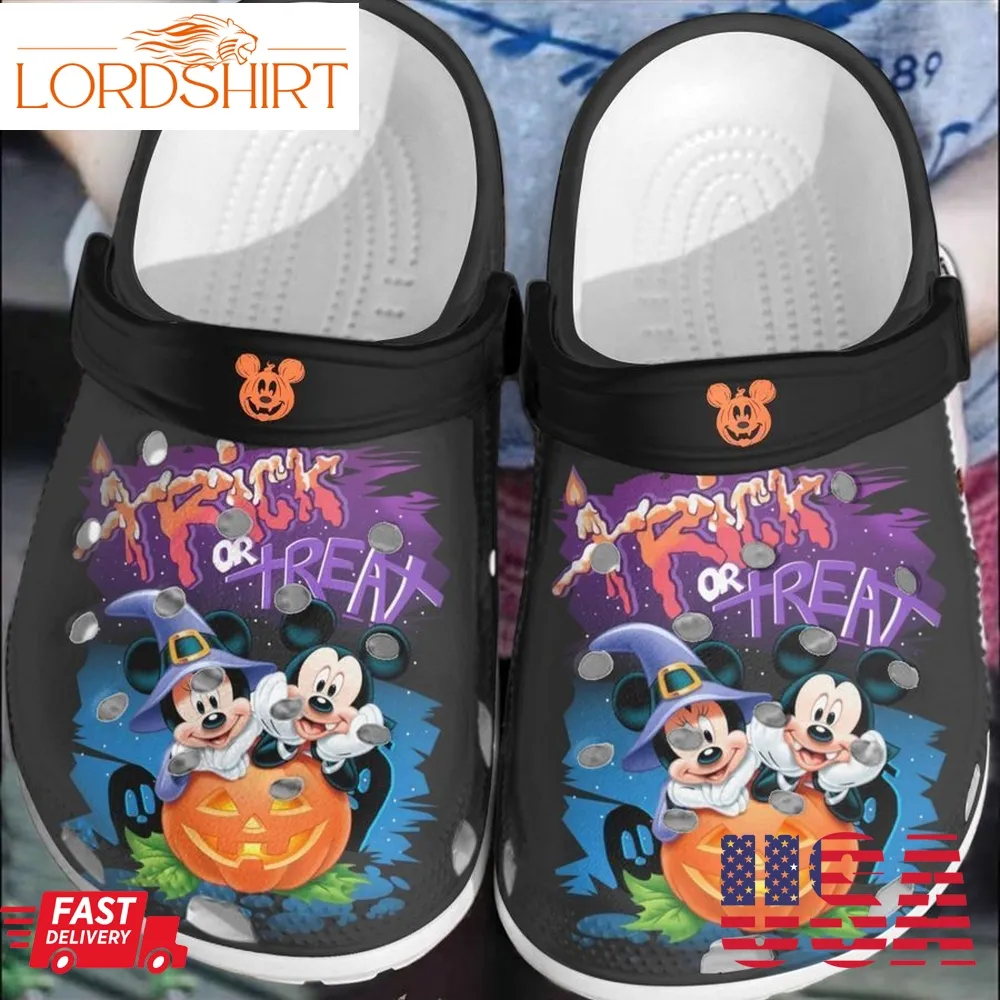 Halloween Horror Night Mickey Dracula And Minnie Crocs Crocband Clogs