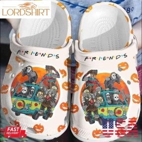 Halloween Horror Pumpkin Movie Characters Friends In Van Crocs Crocband Clogs