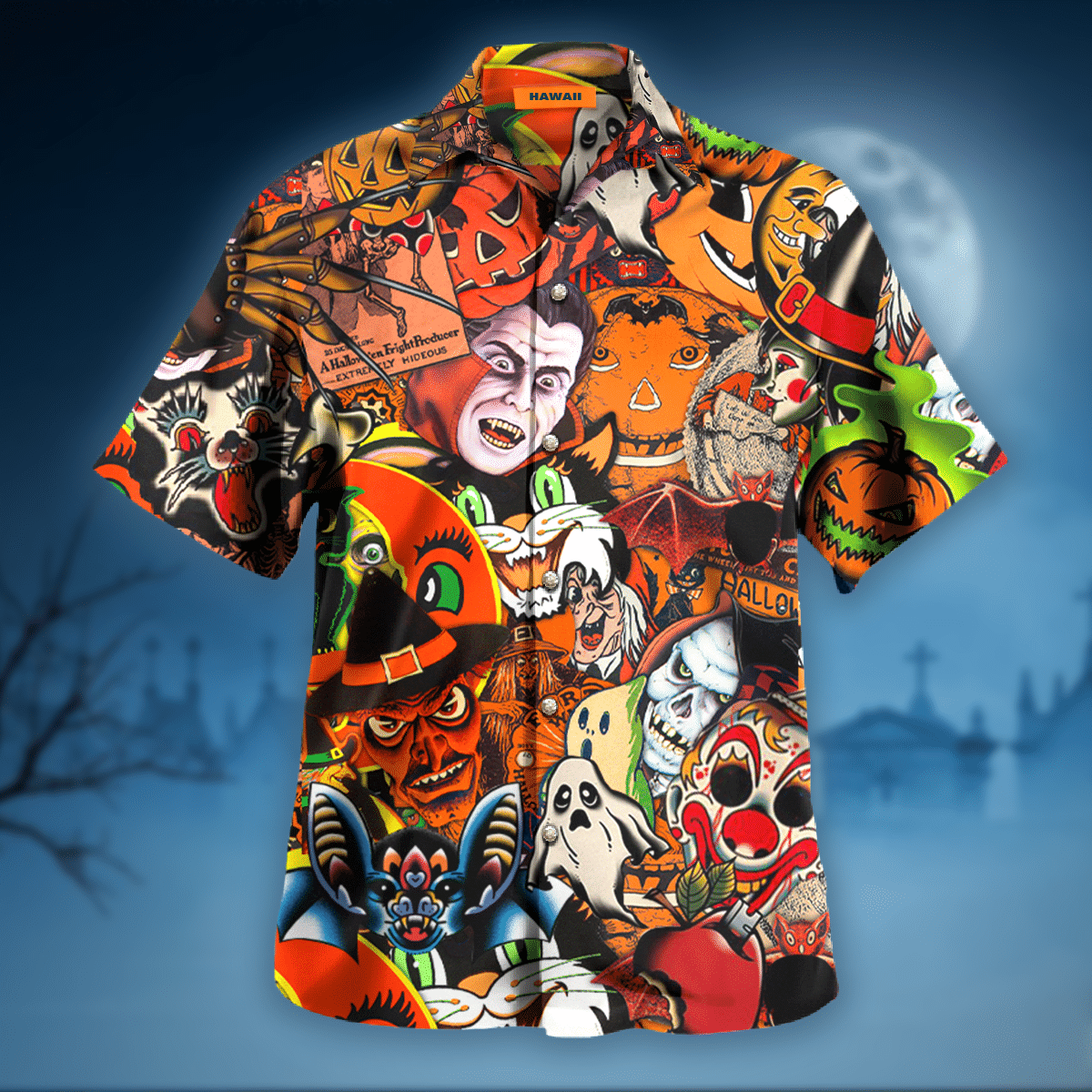 Halloween Is Coming To Town Horror Face Hawaii Shirt