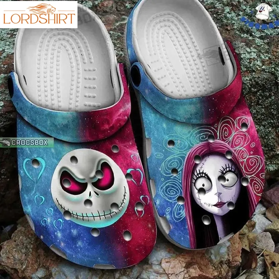 Halloween Jack Skellington And Sally Crocs Clogs Halloweener