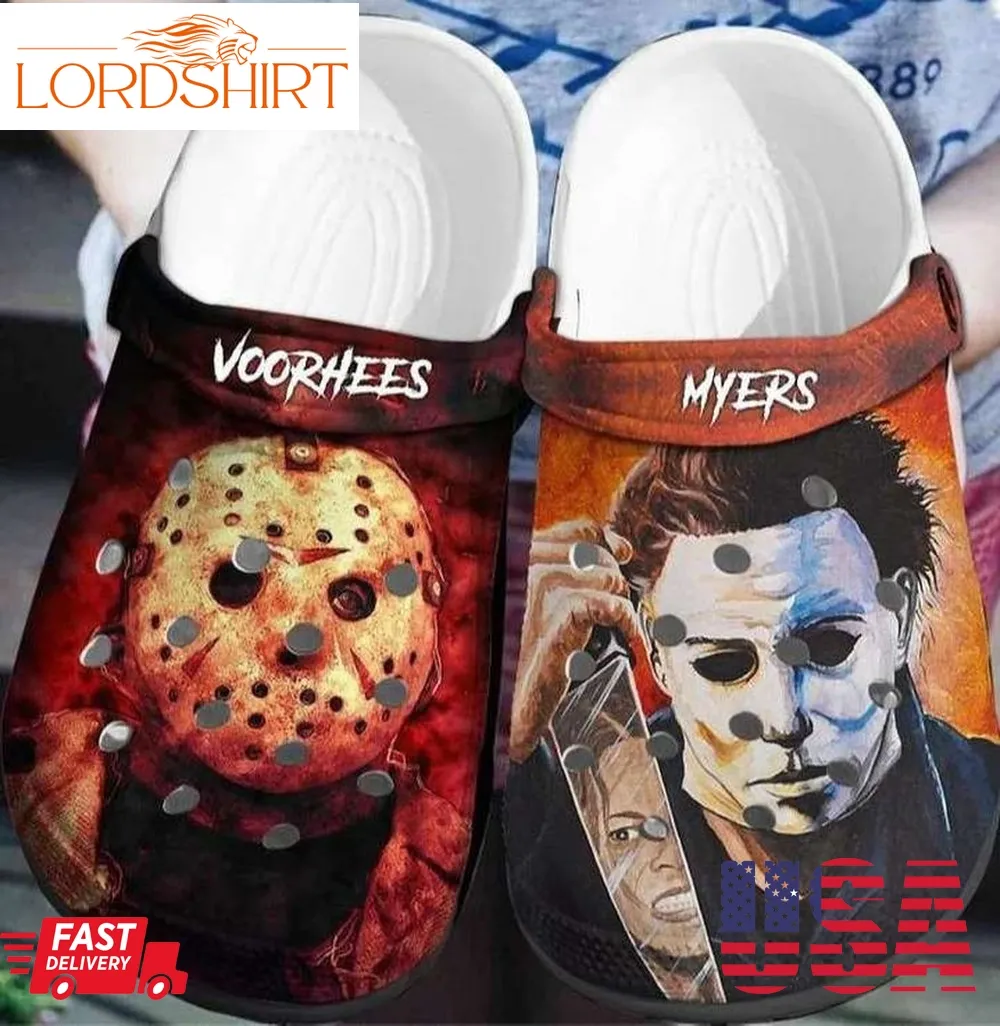 Halloween Jason Voorhees And Michael Myers Horror Movie Characters Crocs Crocband Clogs