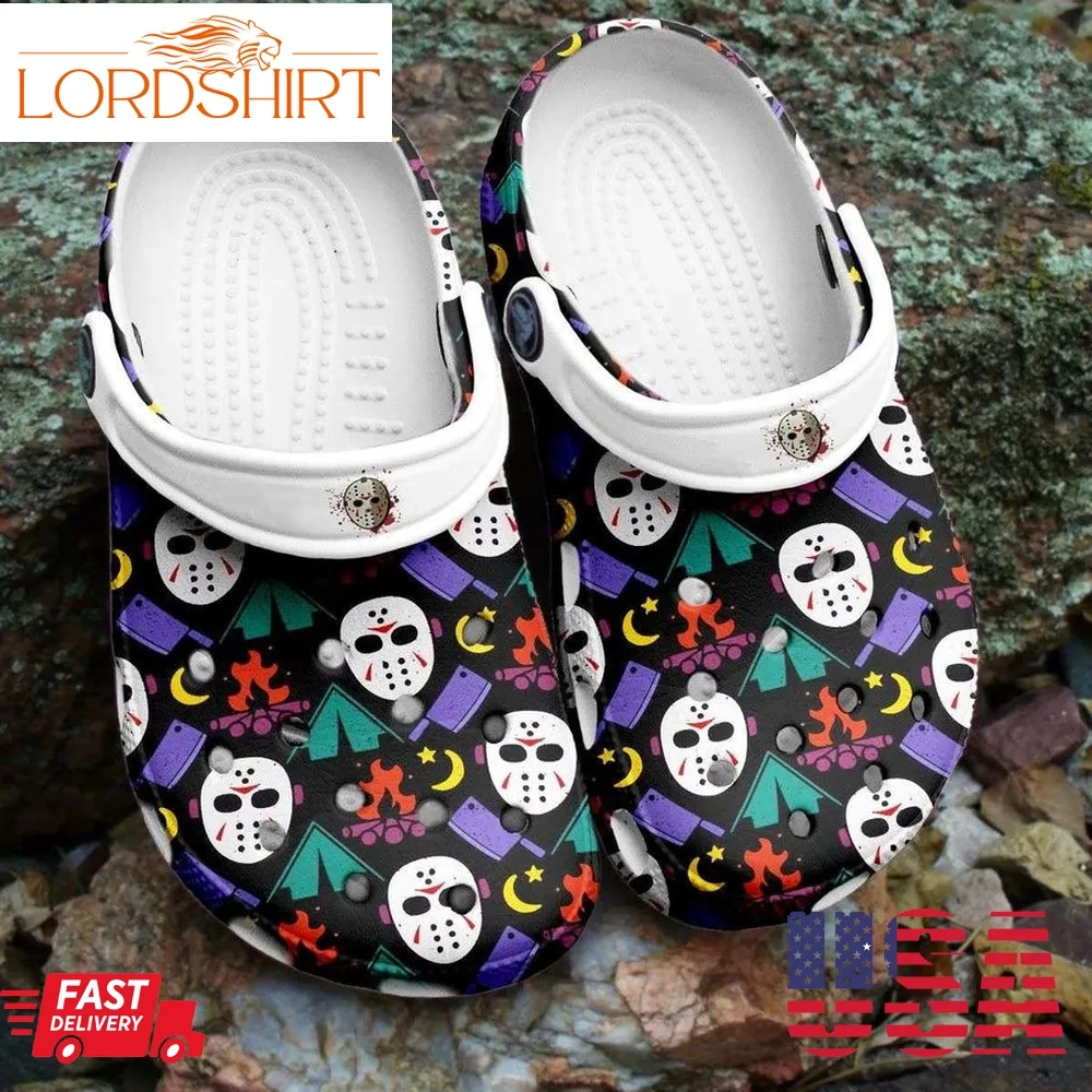 Halloween Jason Voorhees Characters Horror Movie Face Crocs Crocband Clogs