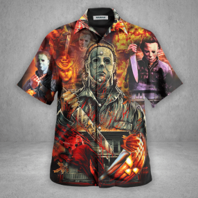 Halloween Michael Myers A Real Man Will Chase Affter You Hawaiian Shirt