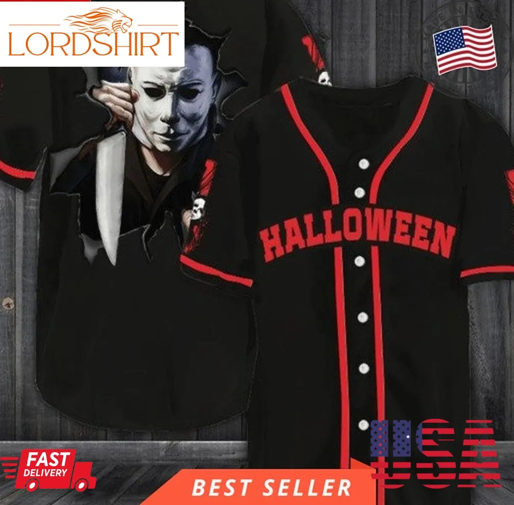 Halloween Michael Myers Custom Name Baseball Jersey Shirt 041