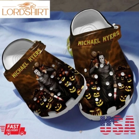 Halloween Michael Myers Pumpkin Crocs Crocband Clogs