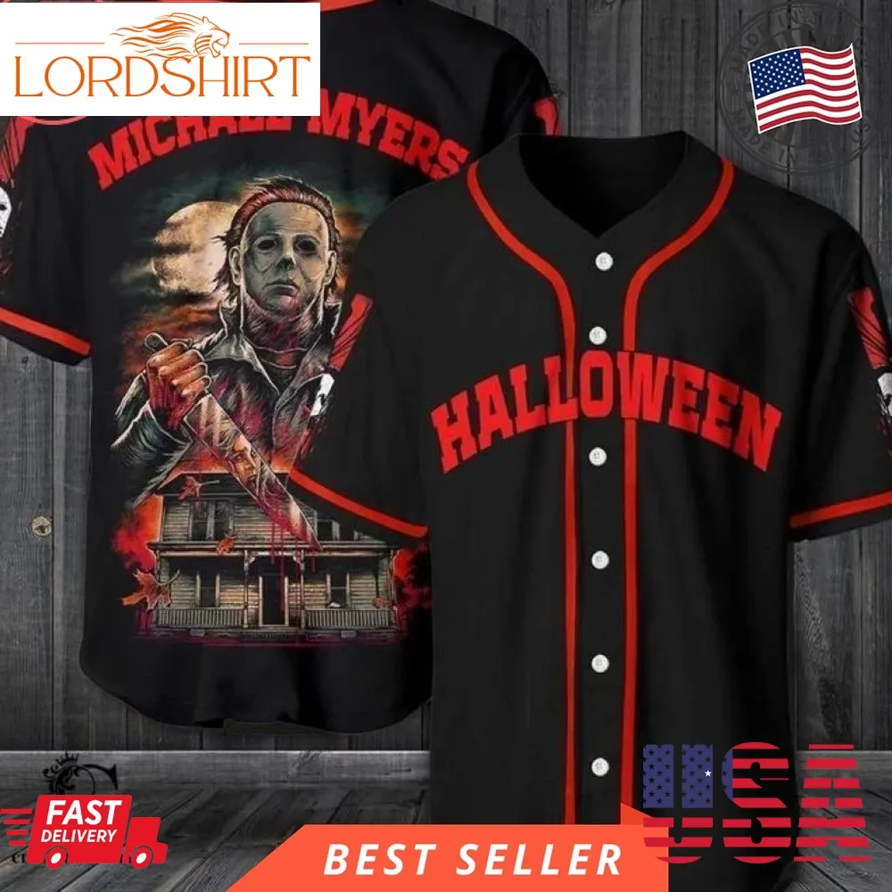 Halloween Mm Evil House Baseball Jersey