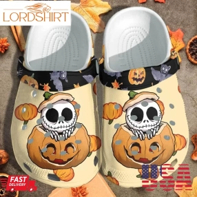 Halloween Nightmare Skull Pumpkin Tattoo Custom Crocs Shoes Clogs   Halloween Outdoor Crocs Shoes Clogs Birthday Gift For Boy Girl