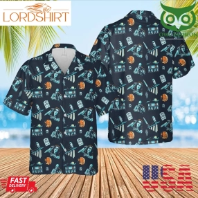 Halloween Outfit Horror Navy Hawaiian Shirt