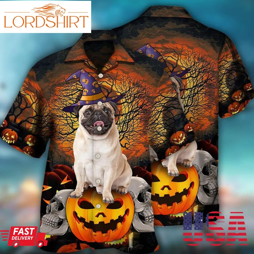 Halloween Pug My Lovely Dog Halloween Hawaiian Shirt