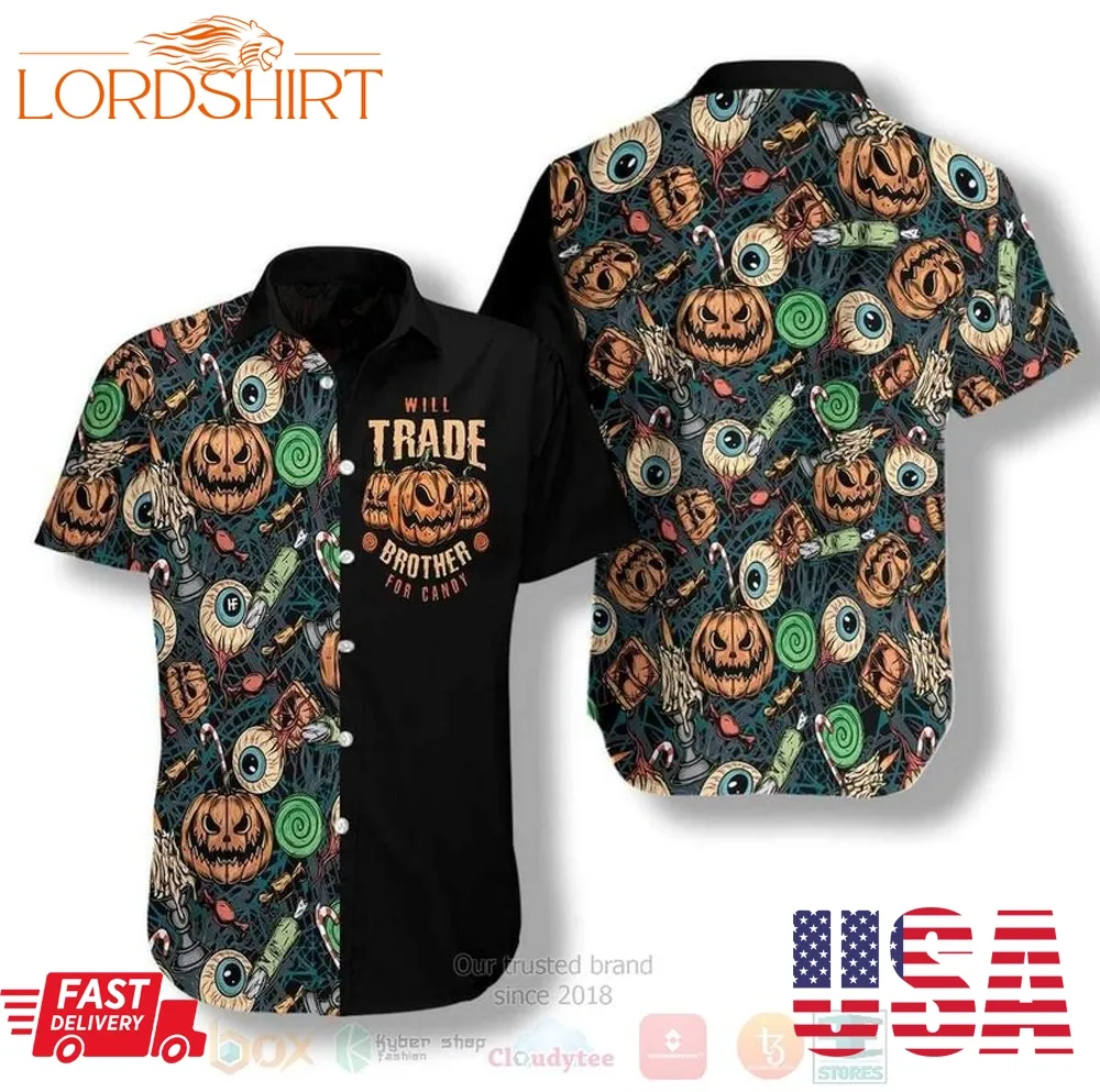 Halloween Scary Pumpkin Hawaiian Shirt