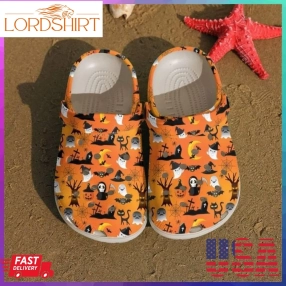 Halloween Seamless Pattern Crocs Crocband Clog