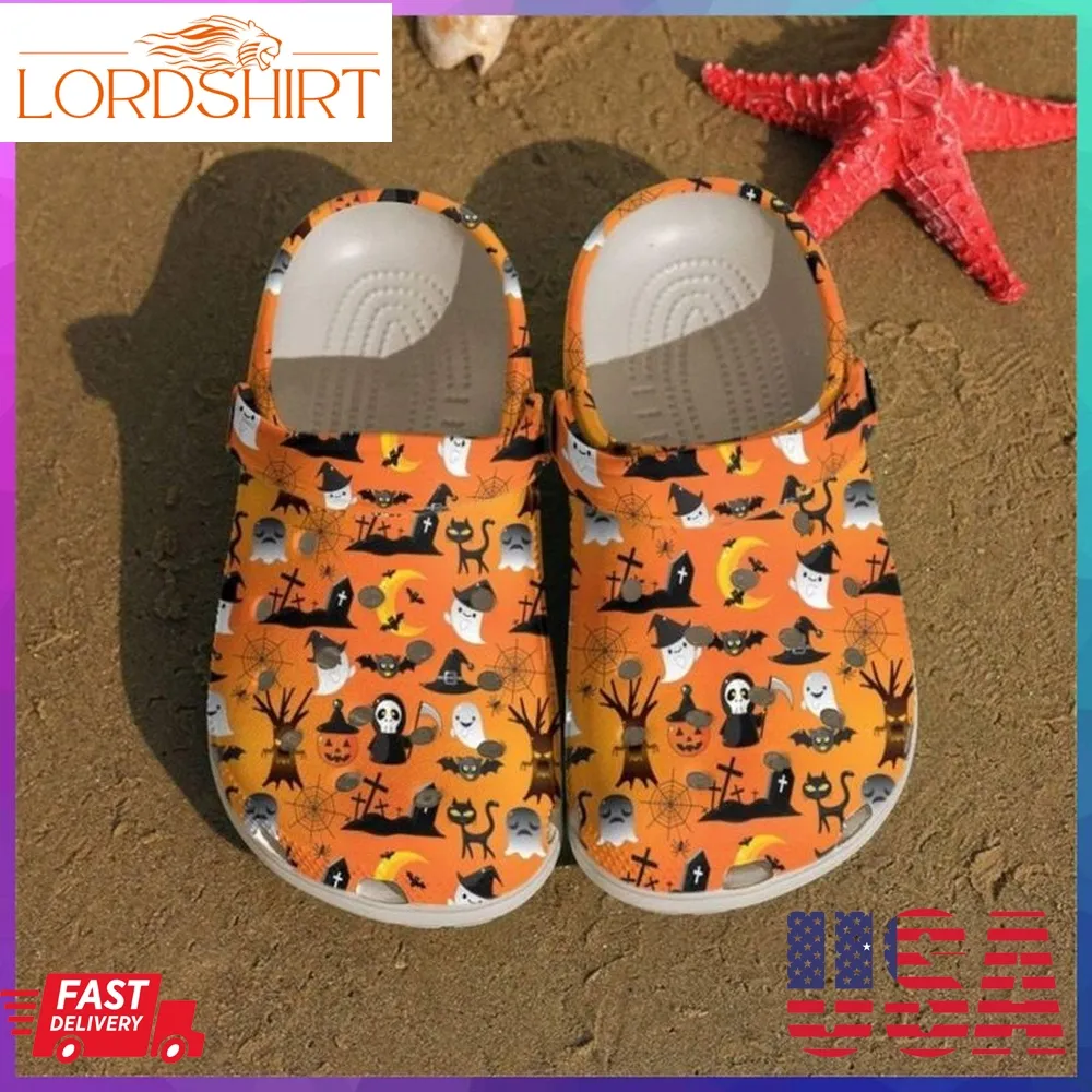 Halloween Seamless Pattern Crocs Crocband Clog