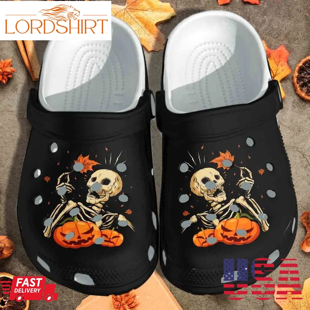 Halloween Skull Weed Pumpkin Tattoo Shoes Clog Crocs Crocband Clog Birthday Gift For Man Woman