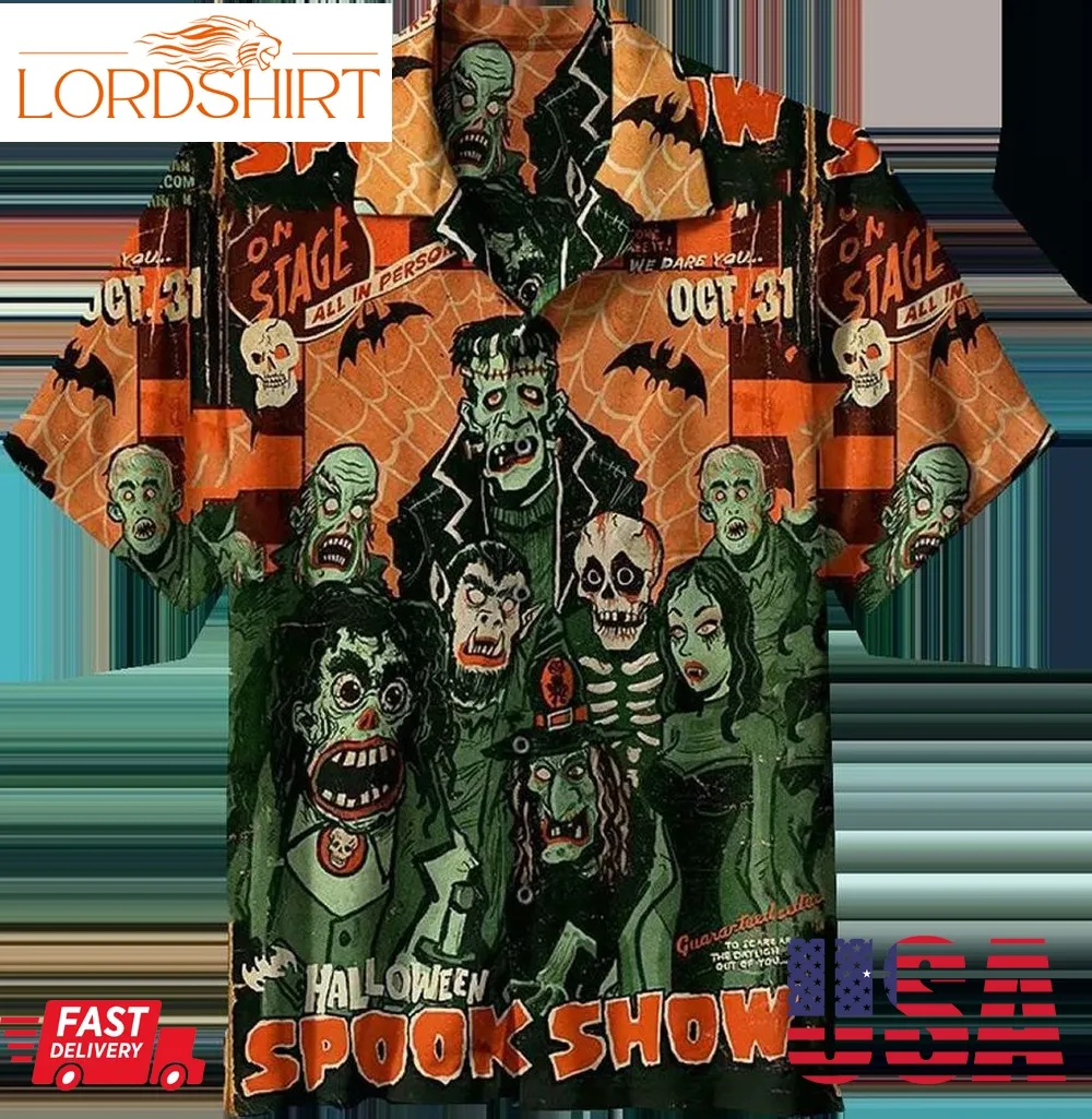 Halloween Spook Show Hawaiian Shirts