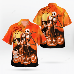 Halloween The Nightmare Skellington Couple Hawaiian Shirt