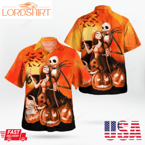 Halloween The Nightmare Skellington Couple Hawaiian Shirtpng