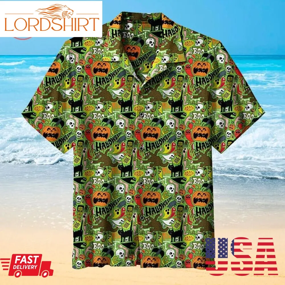 Halloween Theme Hawaiian Shirt