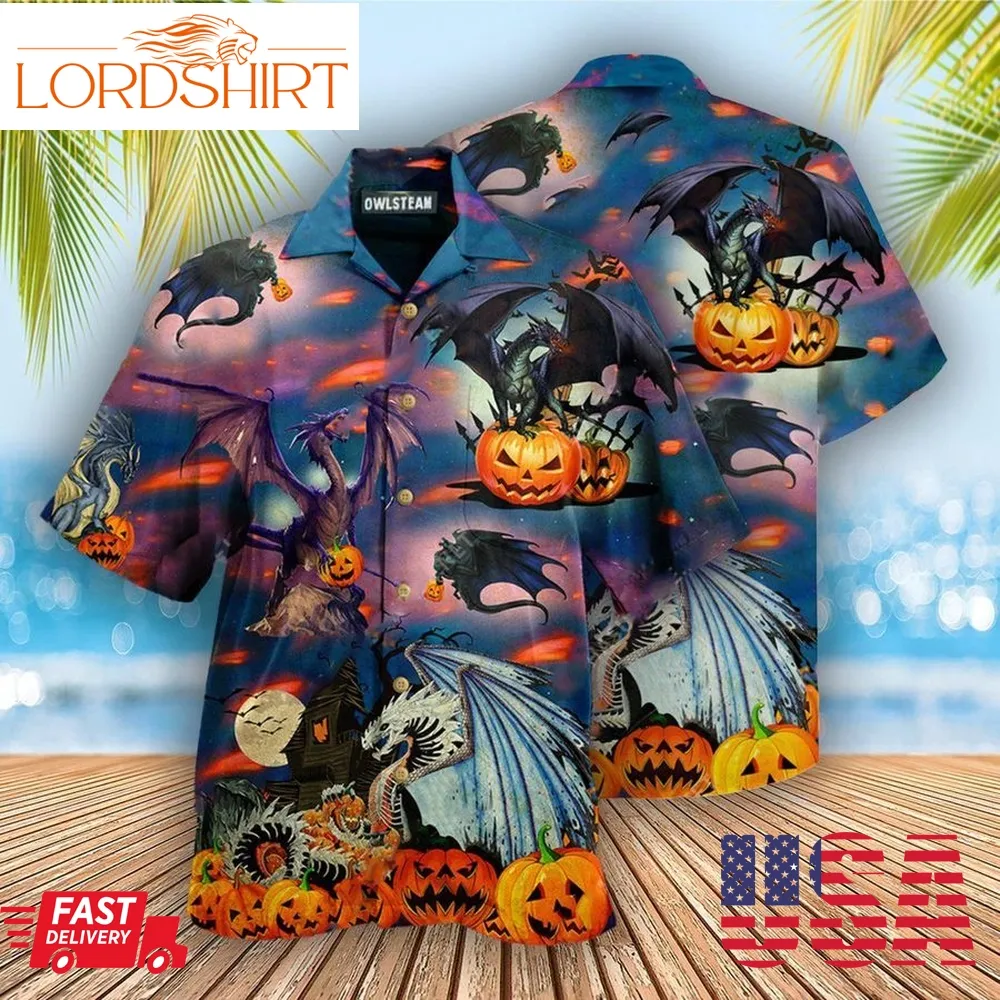 Halloween Treasure Guardians Dragon Edition   Hawaiian Shirt