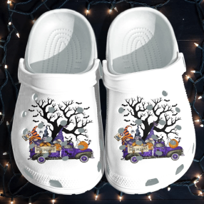 Halloween Truck Carrying Wizard Gnomes Shoes Clog   Happy Halloween Crocs Crocband Clog Birthday Gift For Man Women