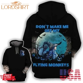 Halloween Witch Flying Monkey Hoodie 3D