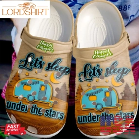 Happy Camping Stars Shoes Clog   Let'S Sleep Under The Stars Crocs Crocbland Clog Birthday Gift