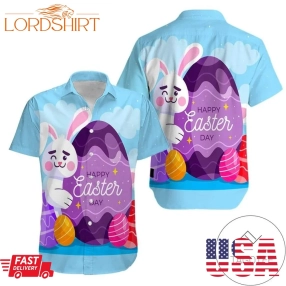 Happy Easter Day Bunny Sky Hawaiian Aloha Shirts V