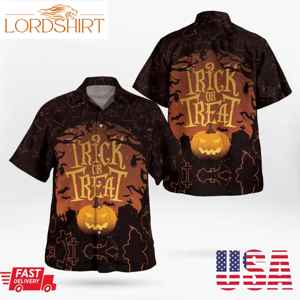 Happy Halloween Trick Or Treat Scary Night Pumpkin Spooky 3D Hawaii Shirt, All Over Print, 3D Tshirt, Hoodie, Sweatshirt, Long Sleeve, Aop Shirt