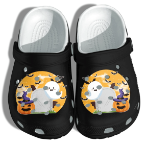 Happy Halloween With Ghost Shoes Clog Crocs Crocband Clog Birthday Gift For Man Woman