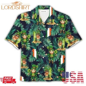 Happy Leprechaun Patrick's Day Hawaiian Aloha Shirts Dh