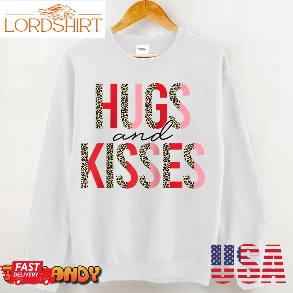 Happy Valentines Day Xoxo Hugs And Kisses Leopard Raglan Baseball T Shirt