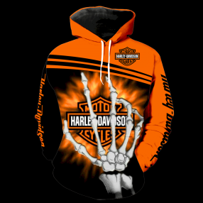 Harley Davidson Skull S Hand Full Print S1096 Hoodie And Zipper