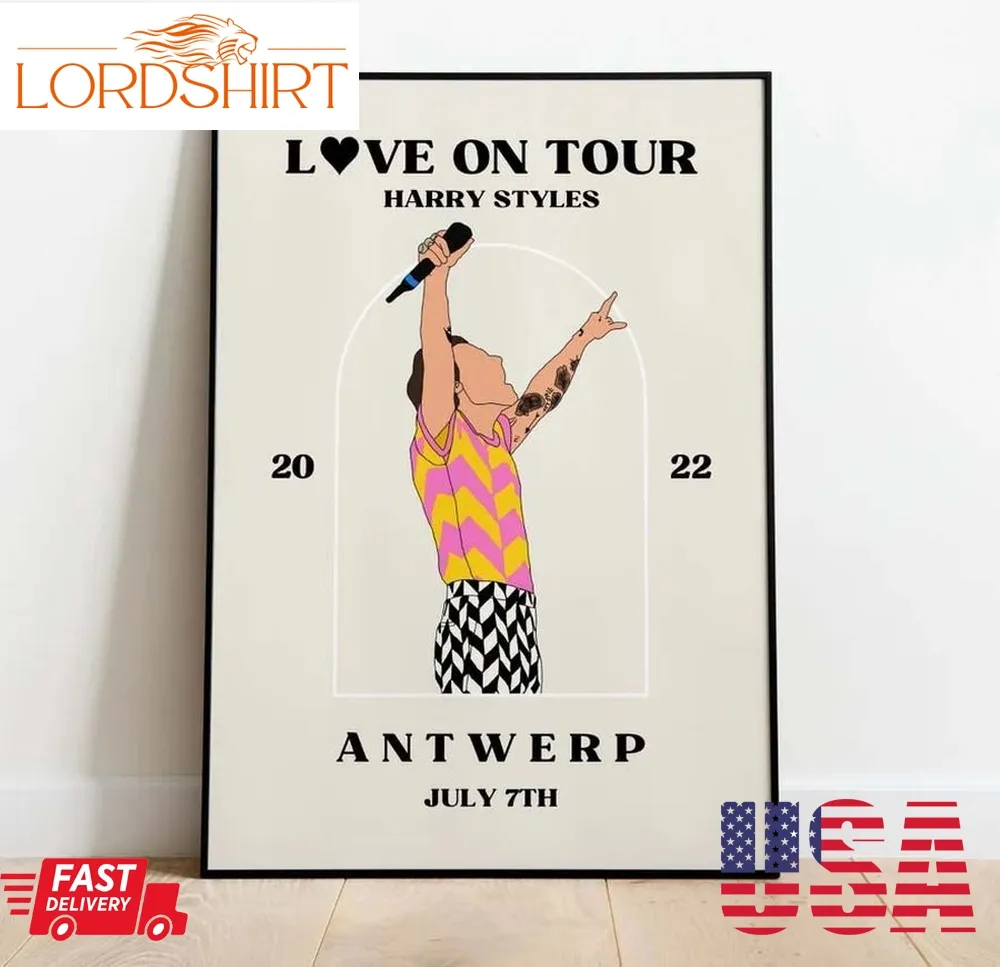 Harry Styles Love On Tour 2022 Antwerp Antwerpen Belgium Poster