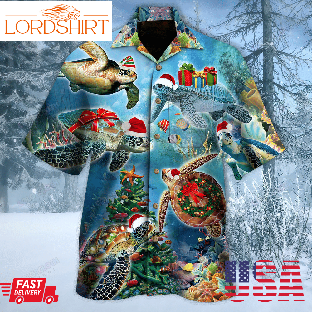 Have A Turtley Awesome Christmas Hawaiian Shirt Tv05702 Repng