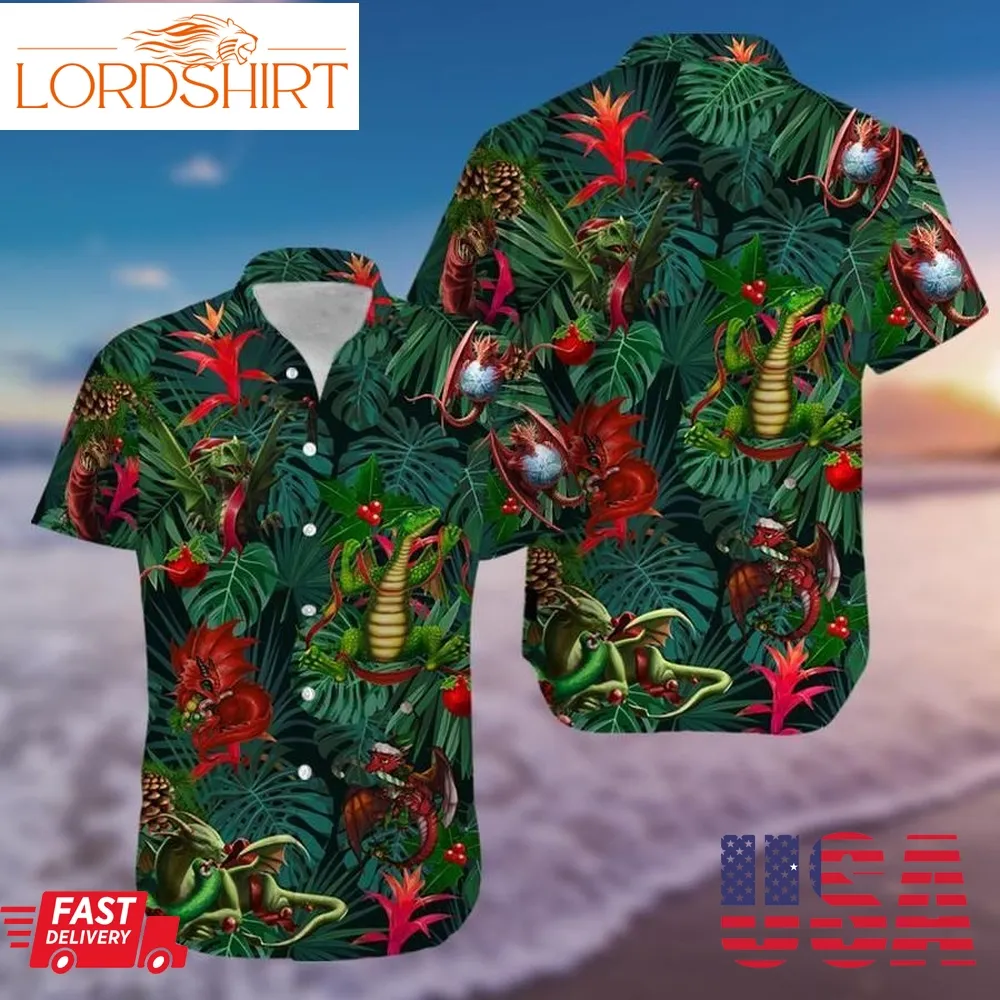 Hawaii Shirt Christmas Dragon Zx0412