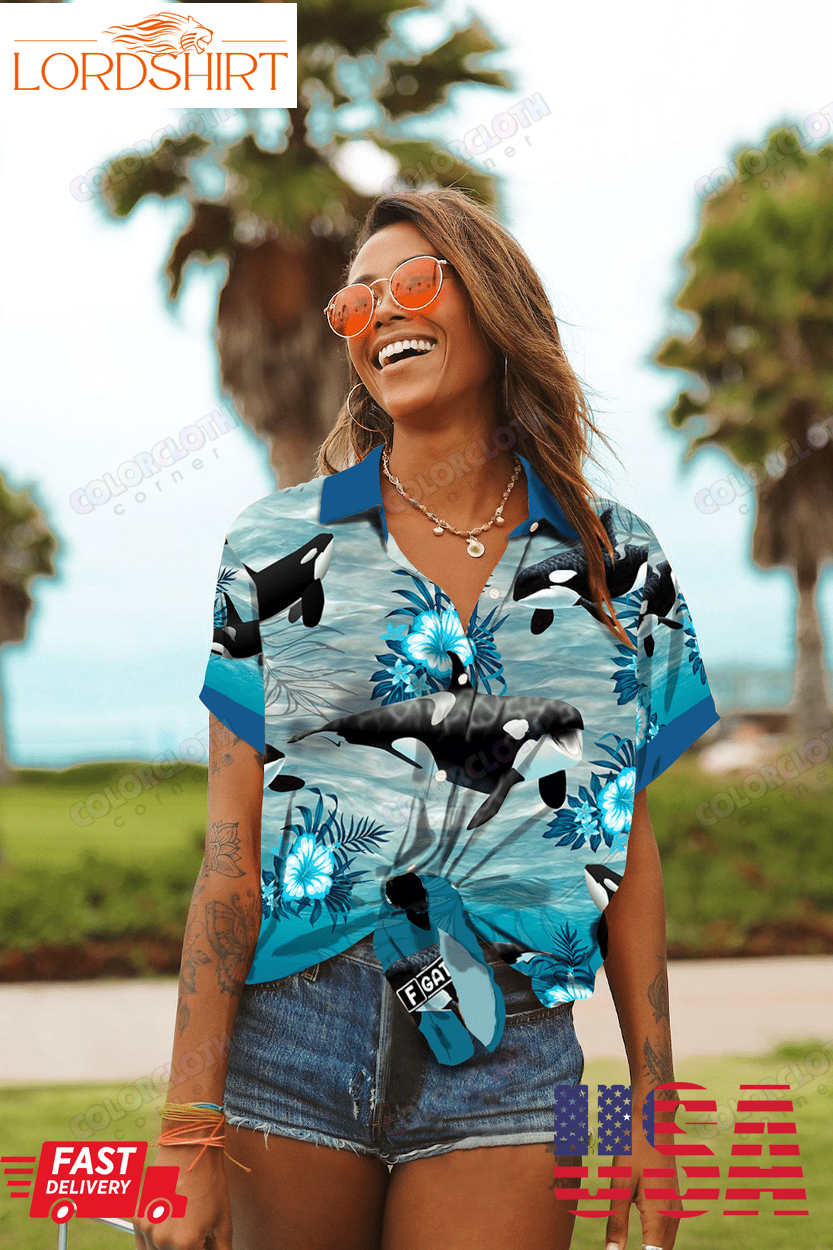 Hawaiian Aloha Shirt For Women, Orca Hawaii Shirtpng