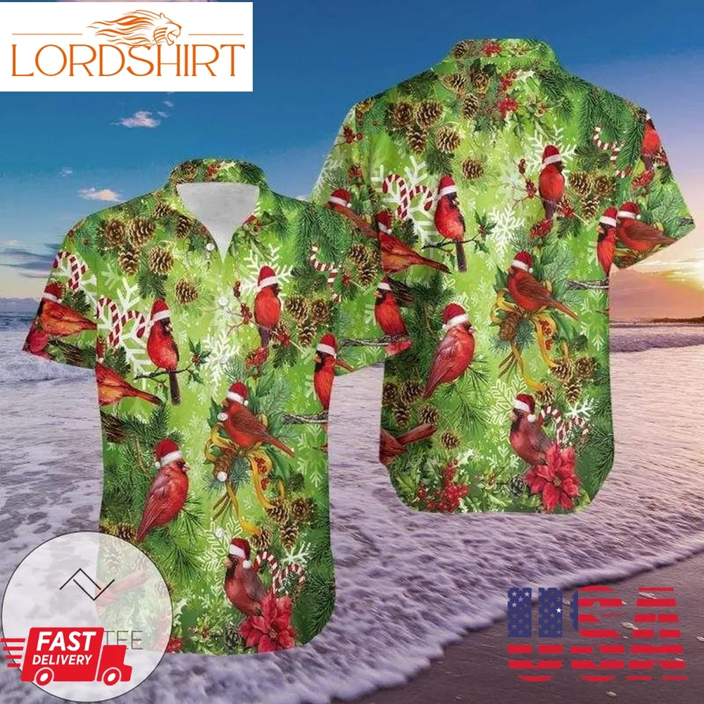 Hawaiian Aloha Shirts Cardinal On Christmas 1512Dh