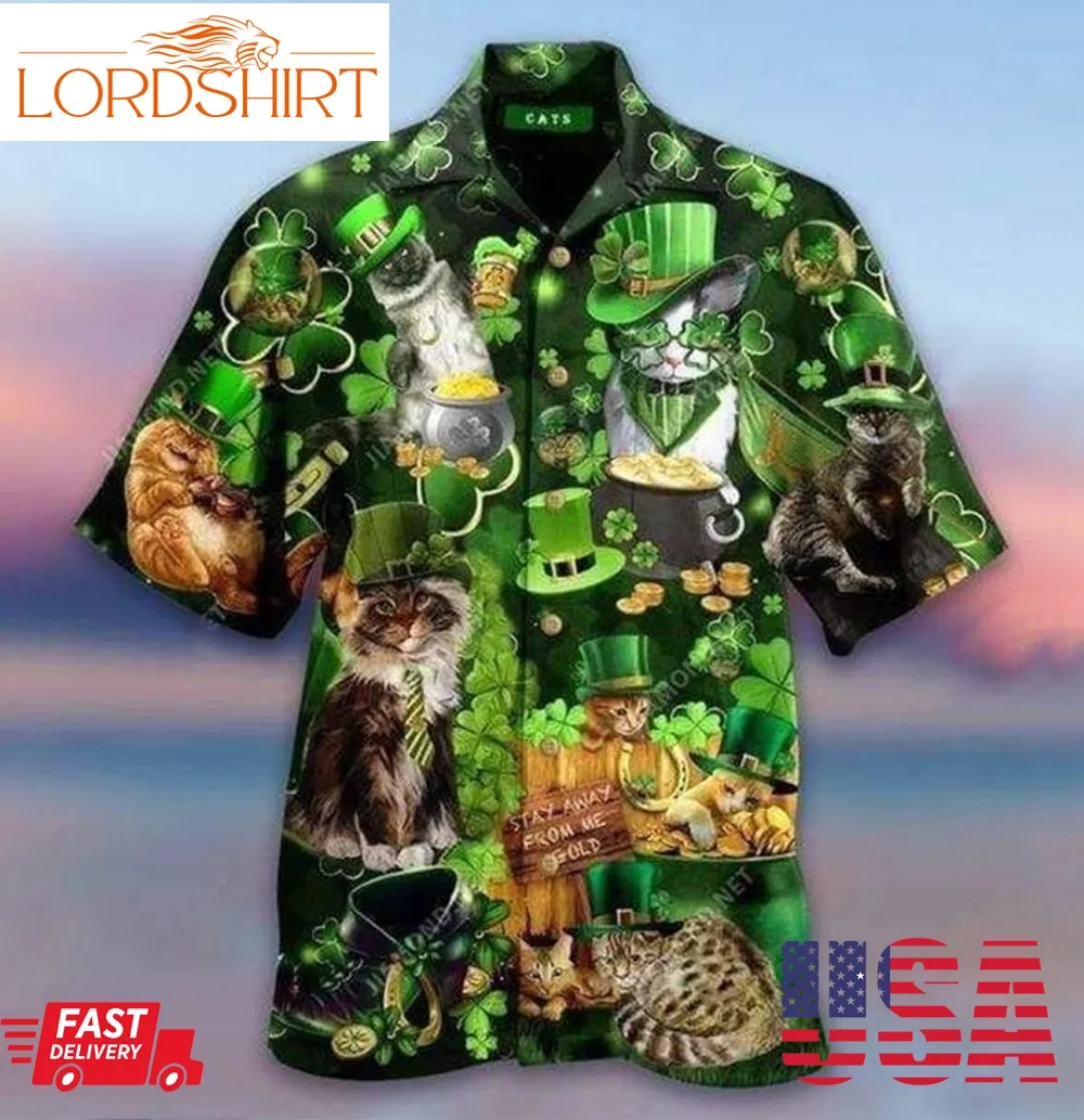 Hawaiian Aloha Shirts Cat In St Patricks Day