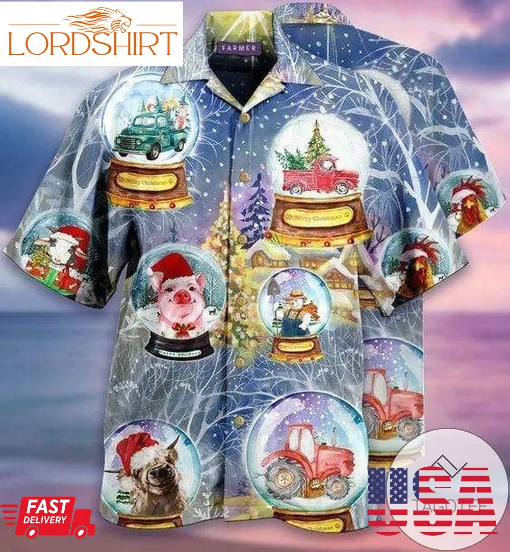 Hawaiian Aloha Shirts Christmas Funny Farmer