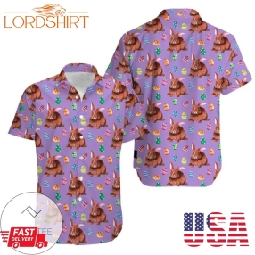 Hawaiian Aloha Shirts Easter Day Bunny Pattern 1503Kv