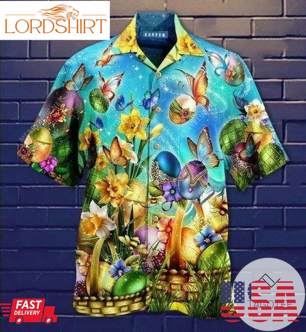 Hawaiian Aloha Shirts Have A Blessed Easter Butterflies